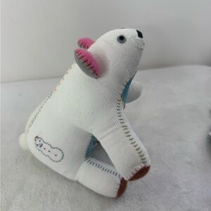 Nook Nook Handcrafted Polar Bear Patchwork Stuffed Animal NWT